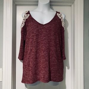 Plus Size Cold Shoulder Top